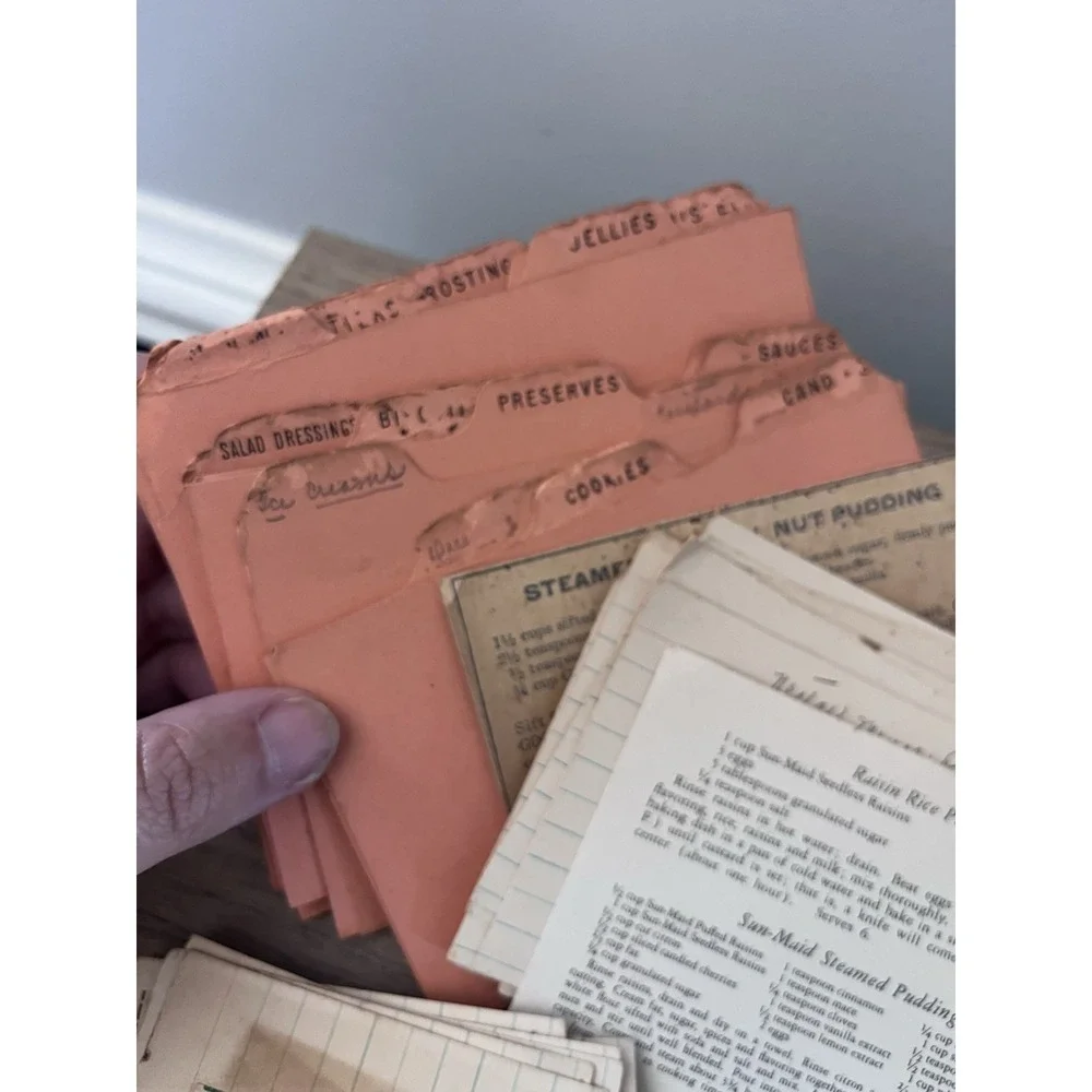 110 Vintage Handwritten, Hand Typed & Cutouts Recipe Cards Grandma Core MCM